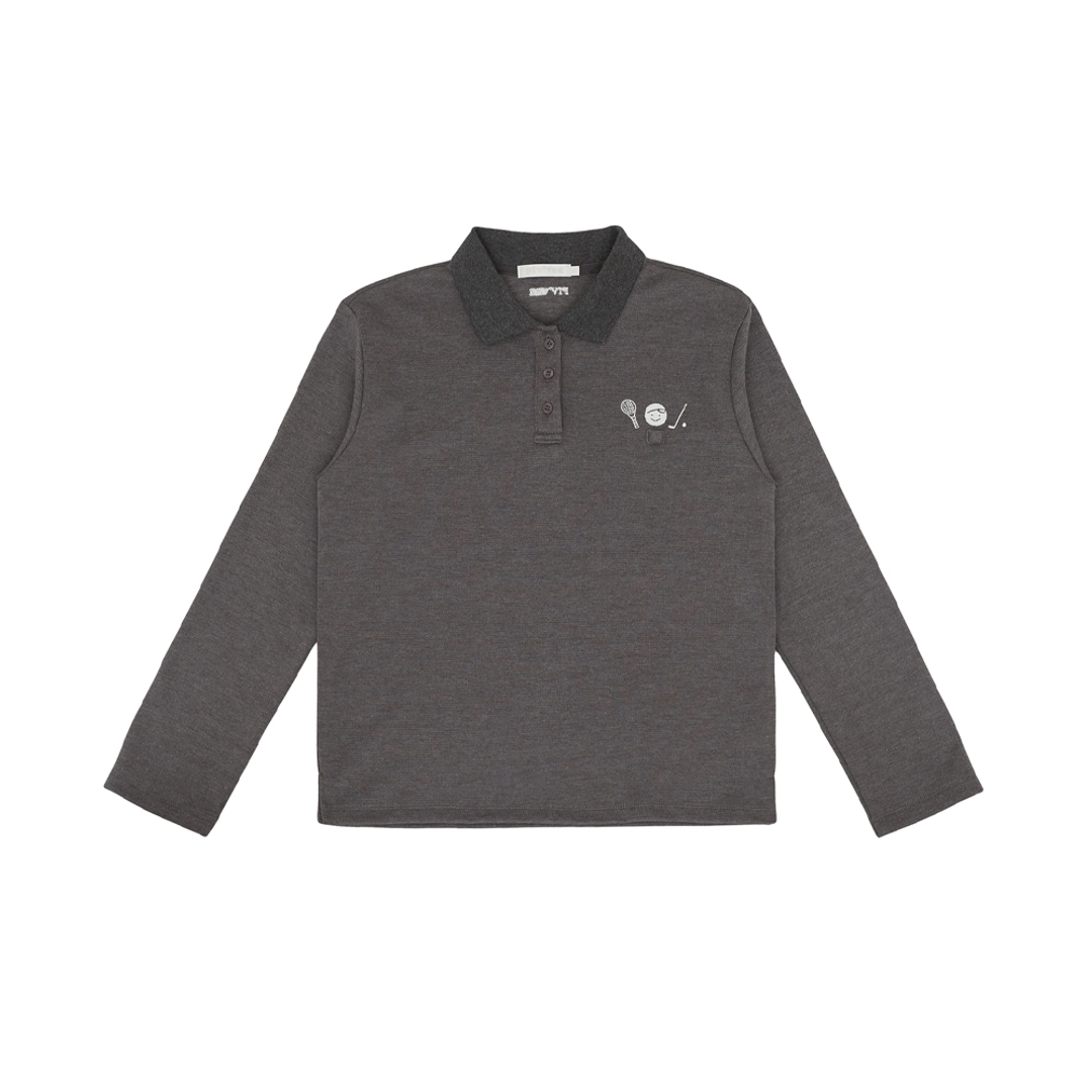 피브비 Sports Club Tee Holder Long Sleeve PK Shirt (fuzzy charcoal) 상품 이미지 3