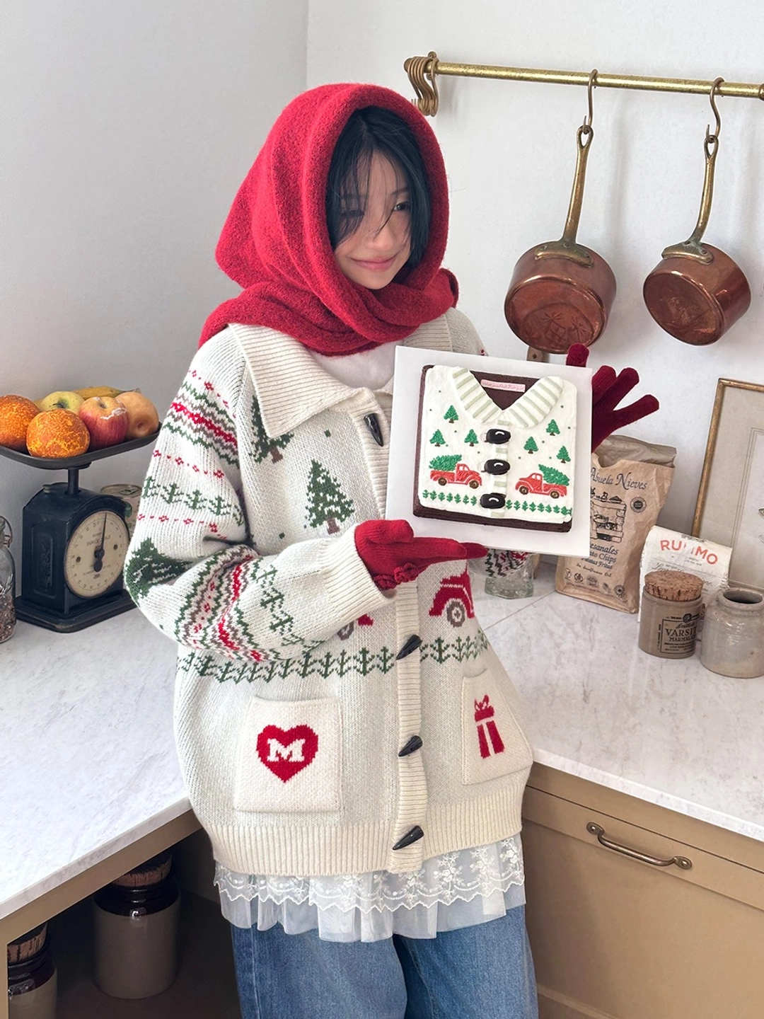 마가린핑거스 TREE COWICHAN KNIT CARDIGAN (IVORY) 상품 이미지 2