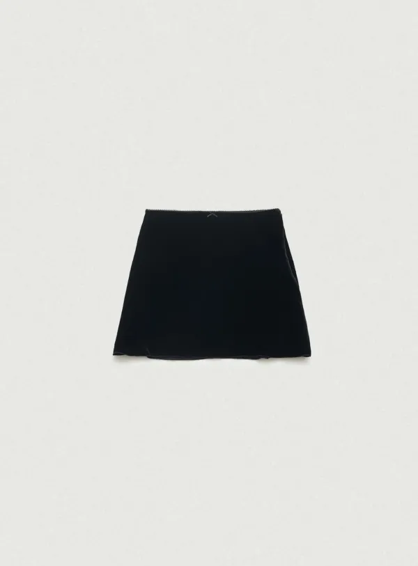 Varell Velvet Mini Skirt