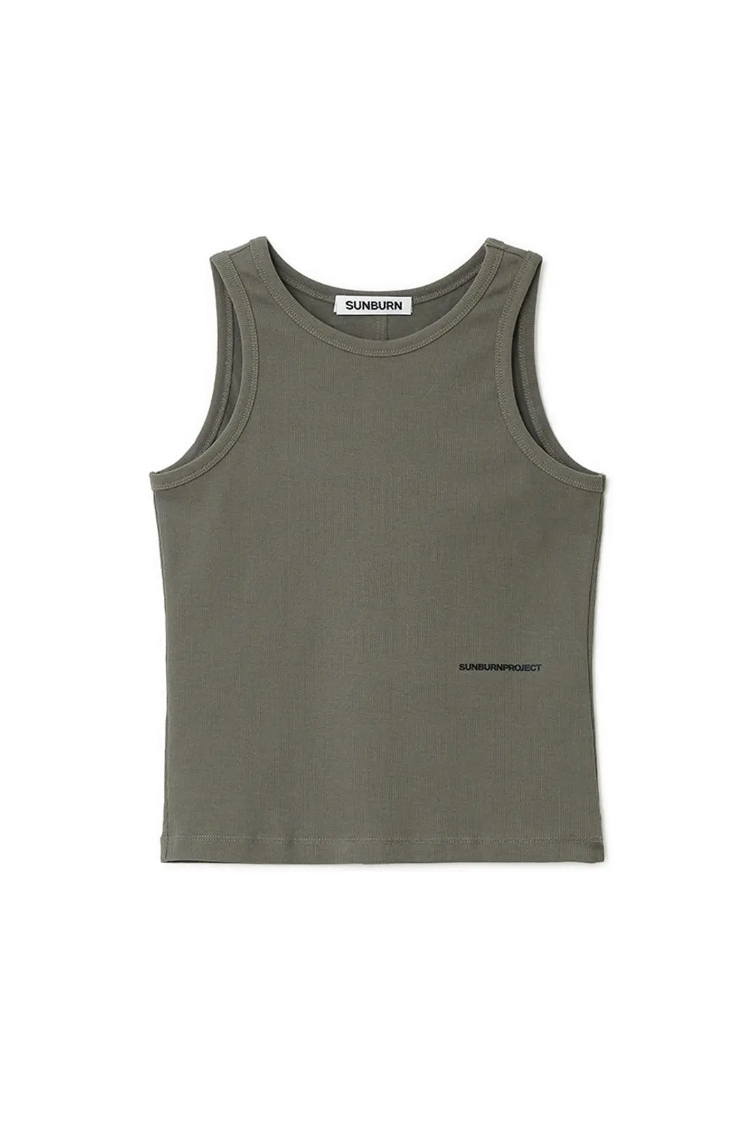 썬번프로젝트 BACK DETAIL SLEEVELESS TOP, KHAKI 상품 이미지 1