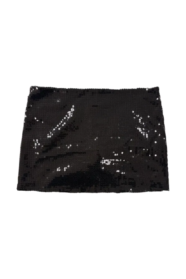 SQUARE SPANGLE SKIRT PANTS (BLACK)