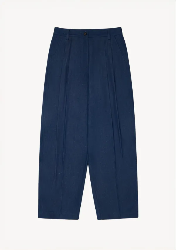 Vernon Tuck Pants in Blue