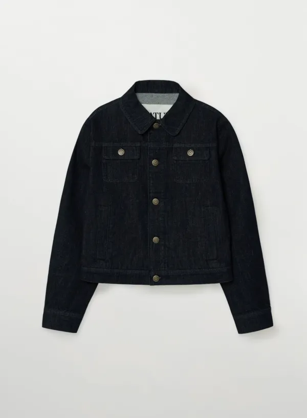 (W) Classic Nonfade Denim Trucker Jacket - Indigo