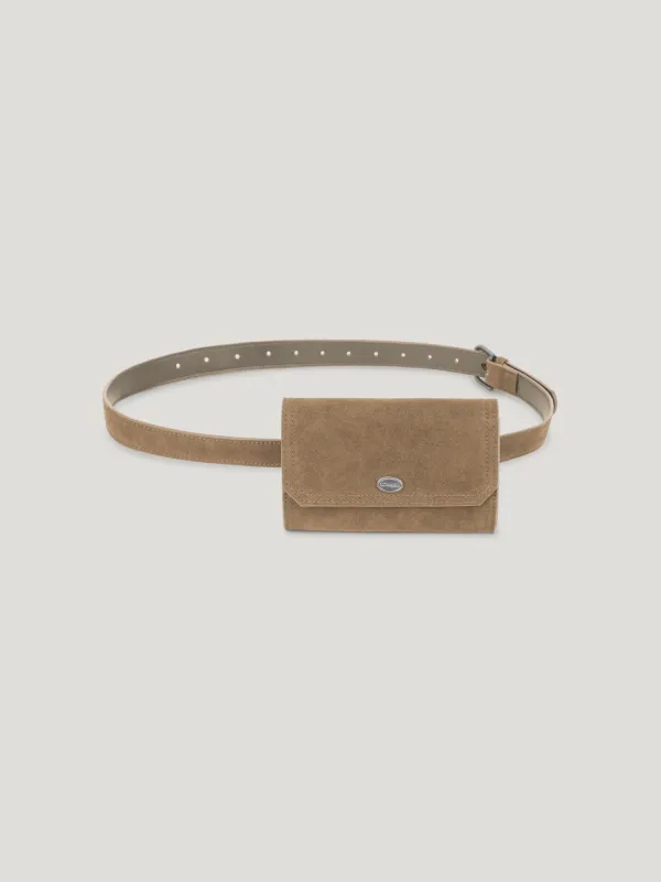 토피즈 스웨이드 벨트백[BEIGE]*오늘 출발