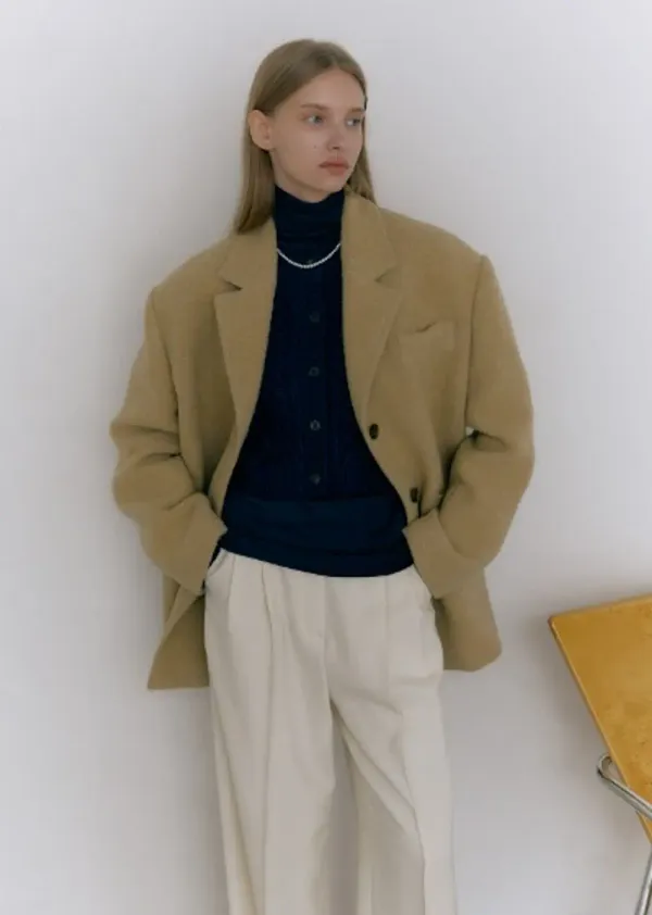 OVER-FIT HALF JACKET (sand beige)