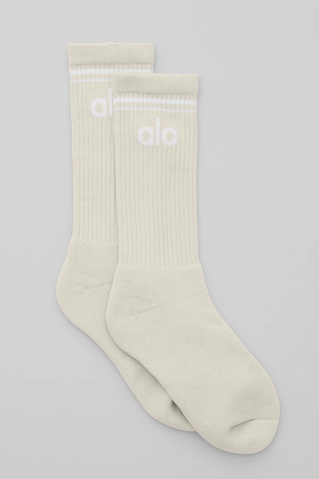 알로요가 Unisex Throwback Sock - Bone/White 상품 이미지 1