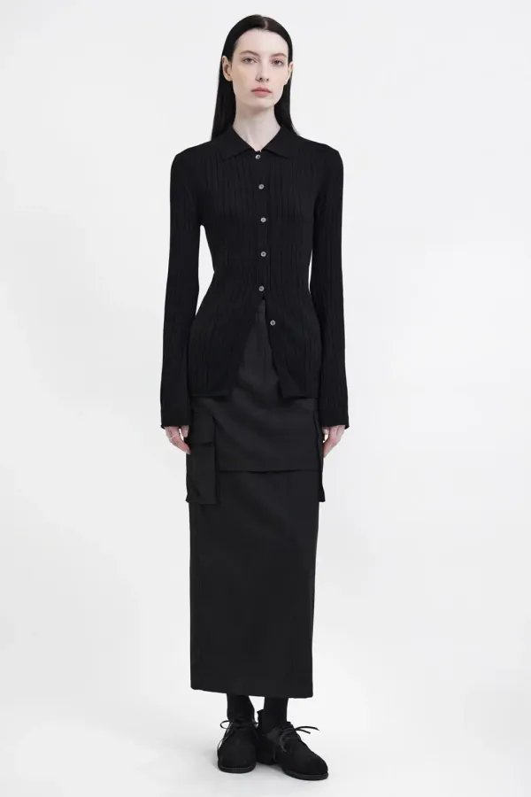 Long-Line Knit Shirt