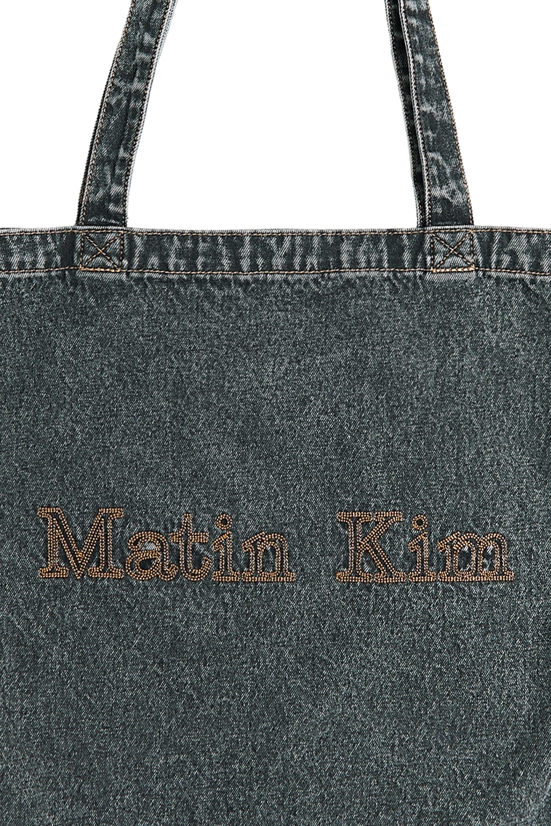 마뗑킴 MATIN STITCH DENIM ECOBAG IN BLACK 상품 이미지 2