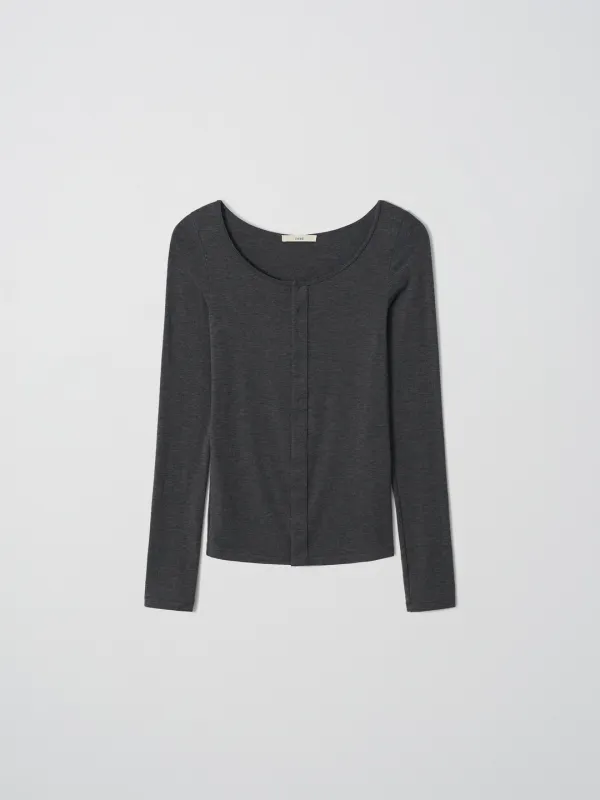 BASIC JERSEY CARDIGAN BY JAPANESE FABRIC [DARK GREY] - EHRE