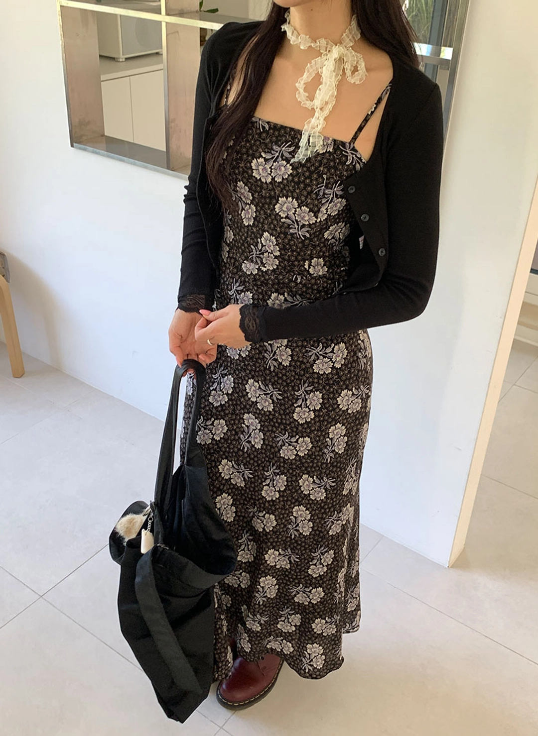루루서울 Golgi Lace Cardigan (Black) 상품 이미지 2