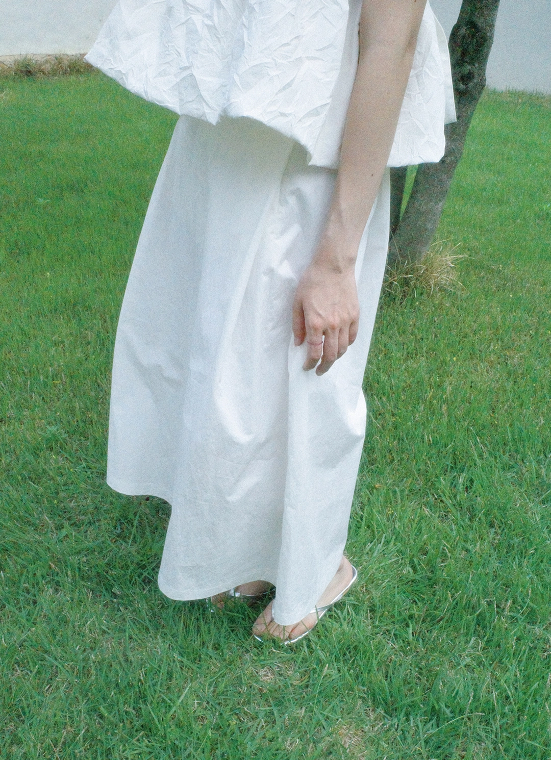 한올 Pintuck Skirt (White) 상품 이미지 2