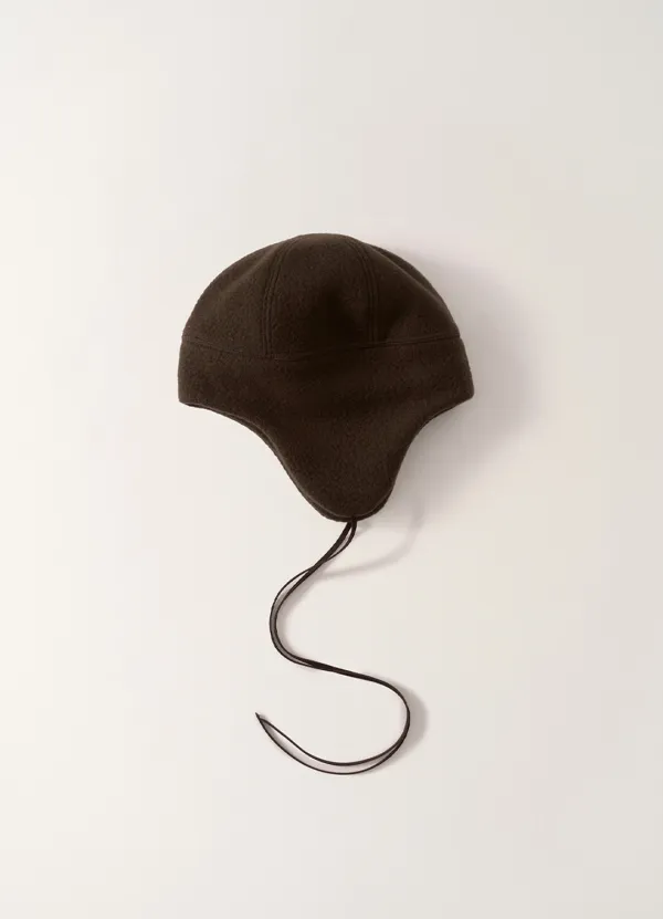 Wool earflap trapper (Deep brown)