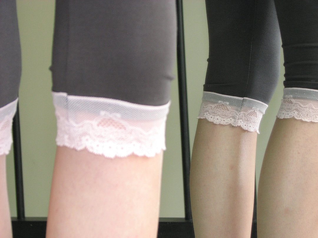니히 Lace trim leggings (Charcoal) 상품 이미지 3