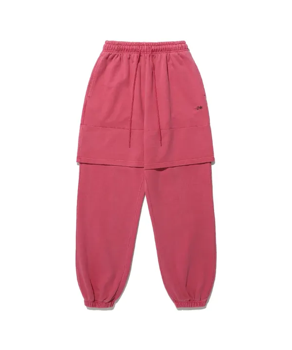 pigment layered sweat pants[red]