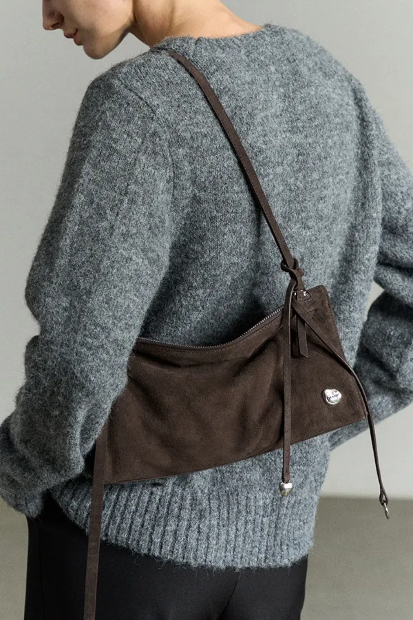 ASYMMETRIC COWHIDE SHOULDER BAG