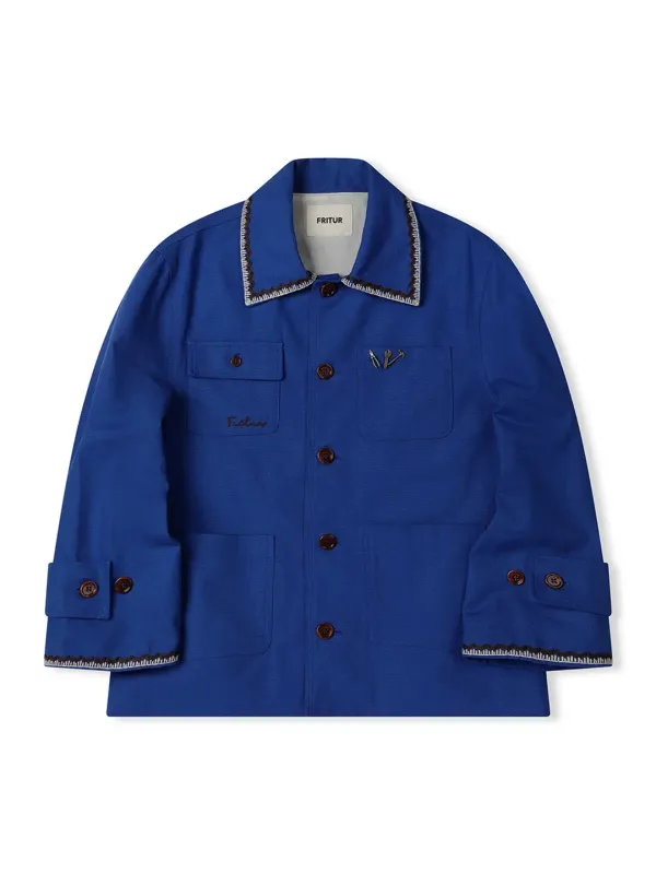 Embroidery Work Jacket Blue_F243JK02