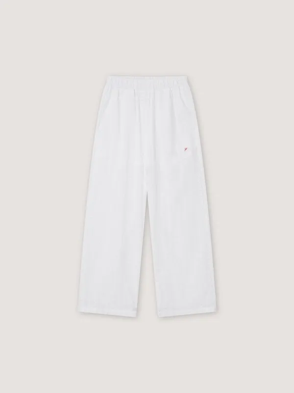 Easy Cotton Pants - Ivory (Eyelet)