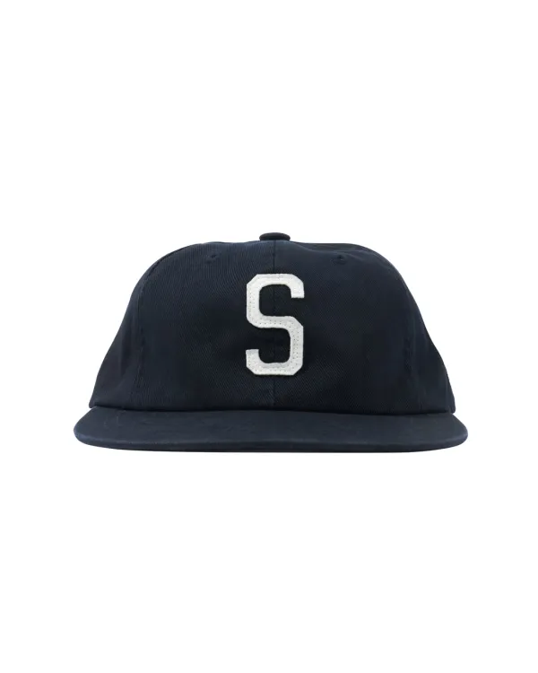 S Logo Cotton Relaxed Fit 6Panel Cap_Deep Navy