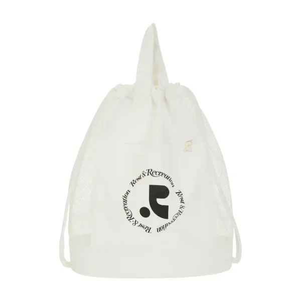 LOGO MESH BACKPACK - WHITE