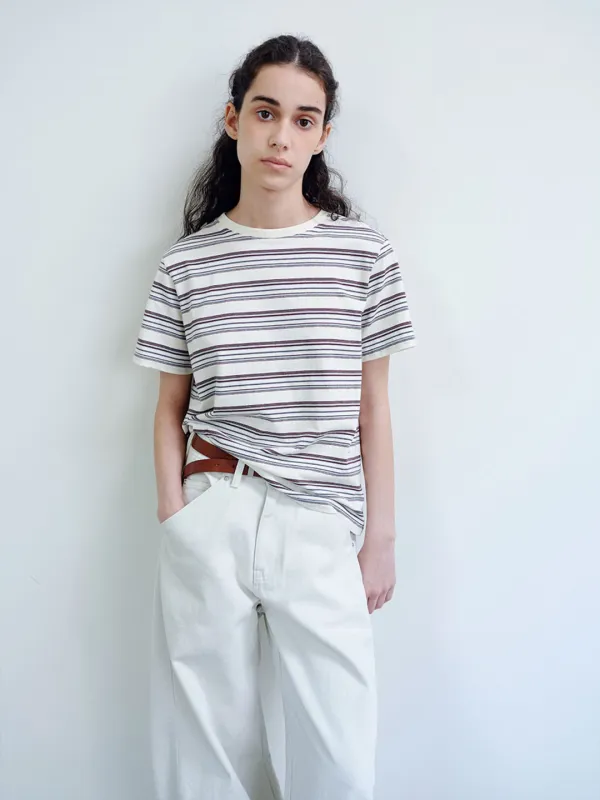 TIR MULTI STRIPE T-SHIRT_IVORY
