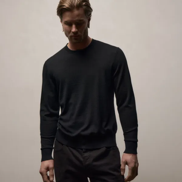 Ultrafine Cashmere Crew - Black