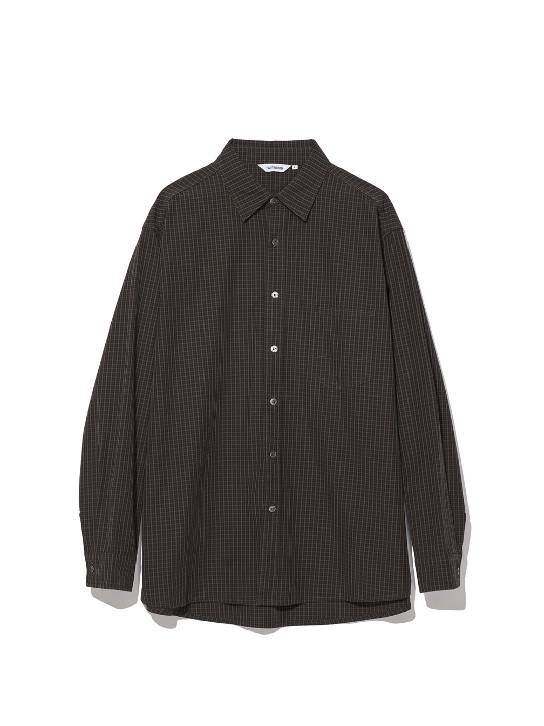 파르티멘토 Micro Check Shirts_Brown 상품 이미지 3