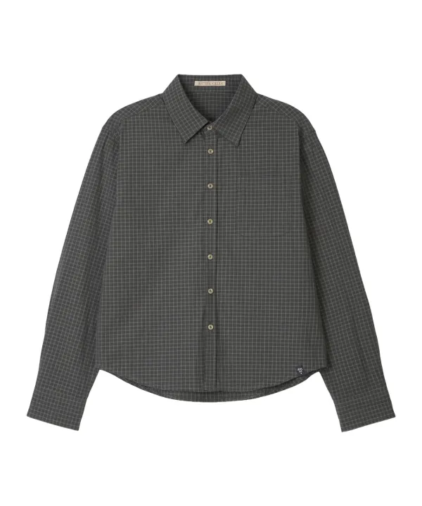 Standard Foret Check Shirt-Charcoal