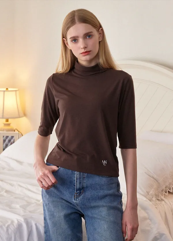 [44-120]  Autumn tints Turtle-neck Tee_Middle  어텀 틴트 터틀넥 티_미들 (가을-데일리룩-캐주얼룩-마실룩-이너티-기본템-격식룩-하객룩-베이직-출근룩-오피스룩-폴라티-빅사이즈-자체제작) 