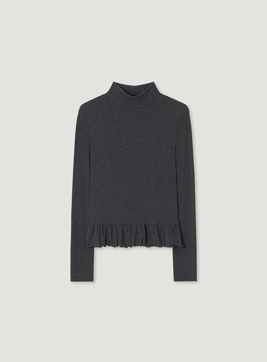 망고매니플리즈 COON FRILL TURTLE TEE_CHARCOAL 상품 이미지 1