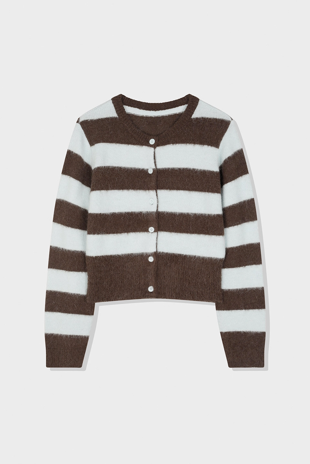 브렌다 브렌든 two tone cardigan - sky brown 상품 이미지 3