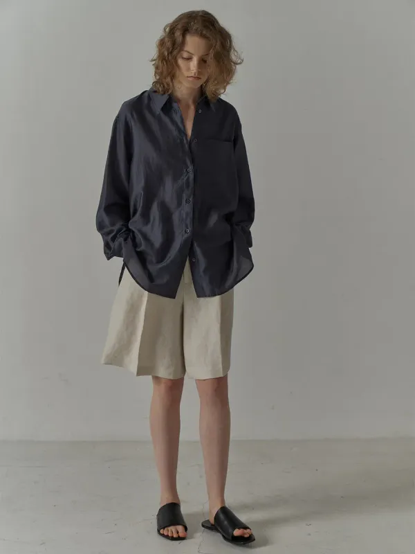 [9차 5/27예약배송] 소프트 브리즈 셔츠_blue charcoal