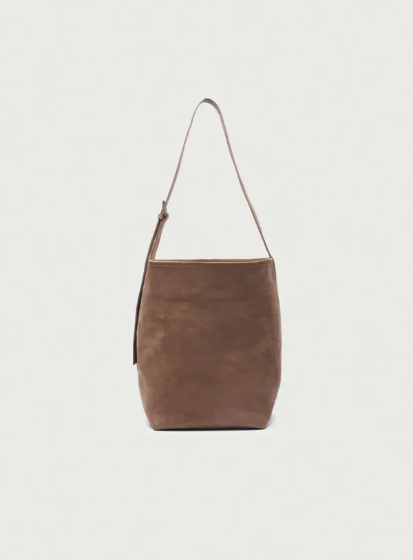 [Last Offer] Bucket Nubuck Tote Bag_Taupe