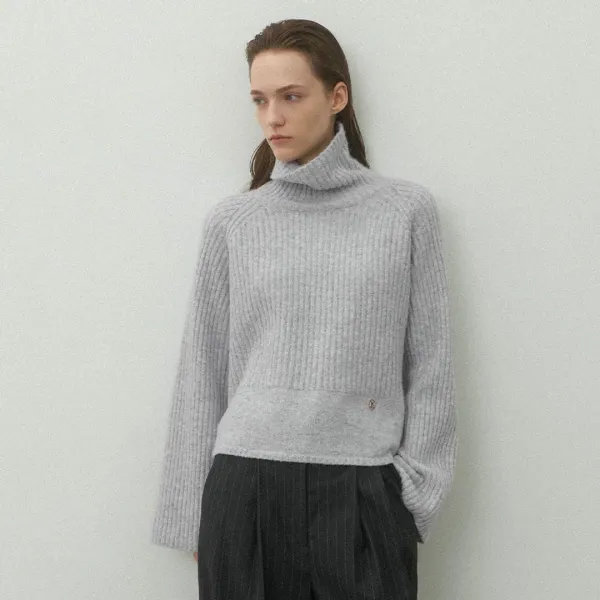 (Z-T-6963)ESSENTIAL SOFT HIGHNECK KNIT