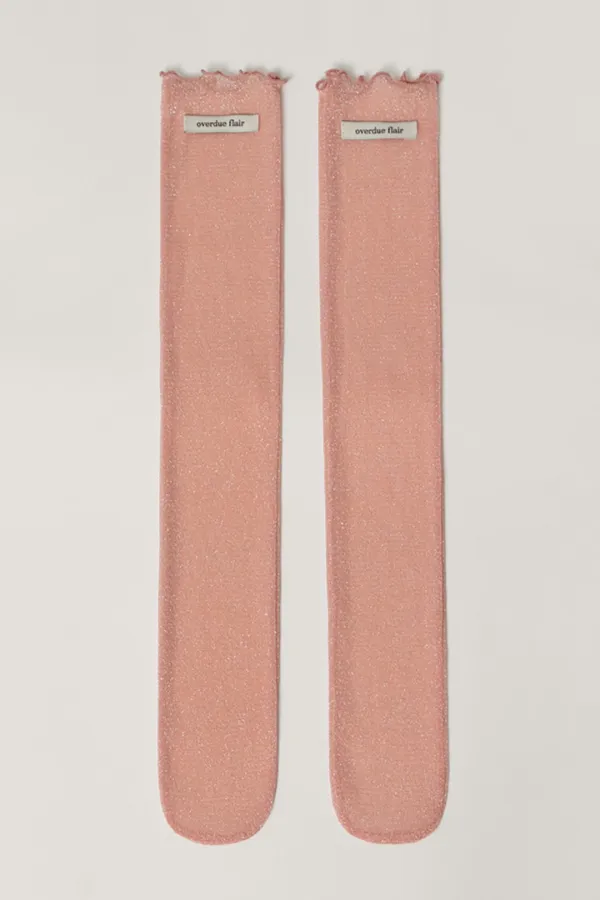 GLITTER MESH SOCKS_BABY PINK