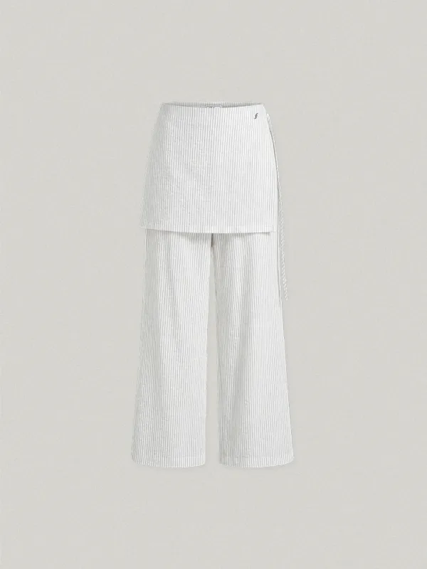 SYLVIE APRON PANTS - STRIPE WHITE실비 에이프런 팬츠
