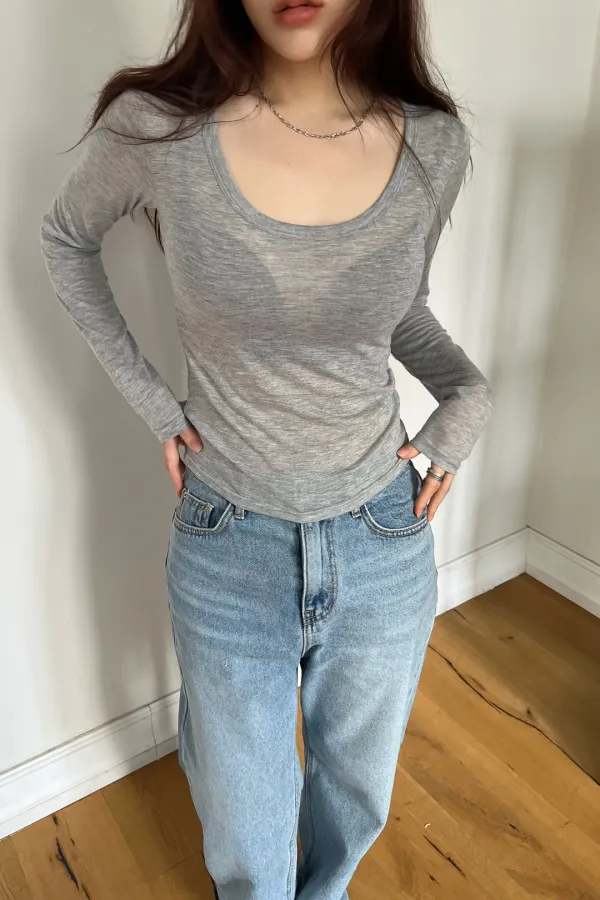Sheer U Tee (gray)