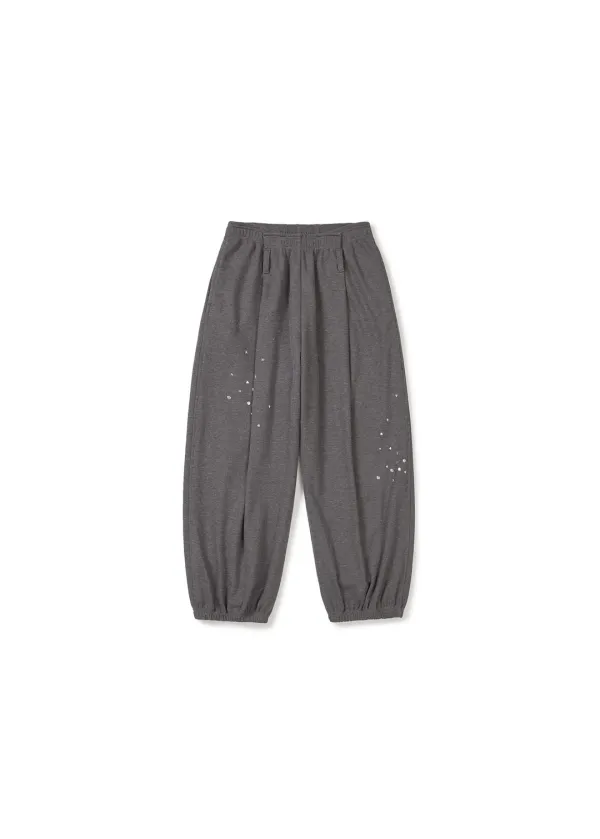 SPARKLE WAFFLE PANTS (MELANGE GREY)