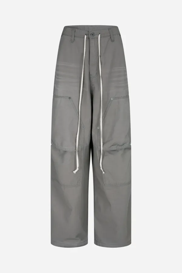 cotton knee washed pants