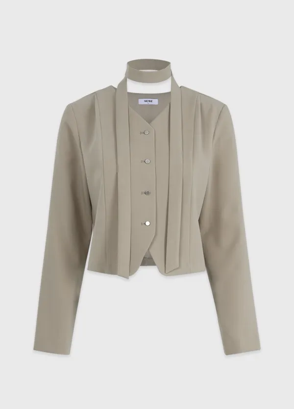  [44-120]  Glenn Pintuck Tie Blouse  글렌 핀턱 타이 블라우스 (봄-가을-하객룩-격식룩-오피스룩-출근룩-긱시크-캐주얼-클래식-숏자켓-간절기-자체제작) 