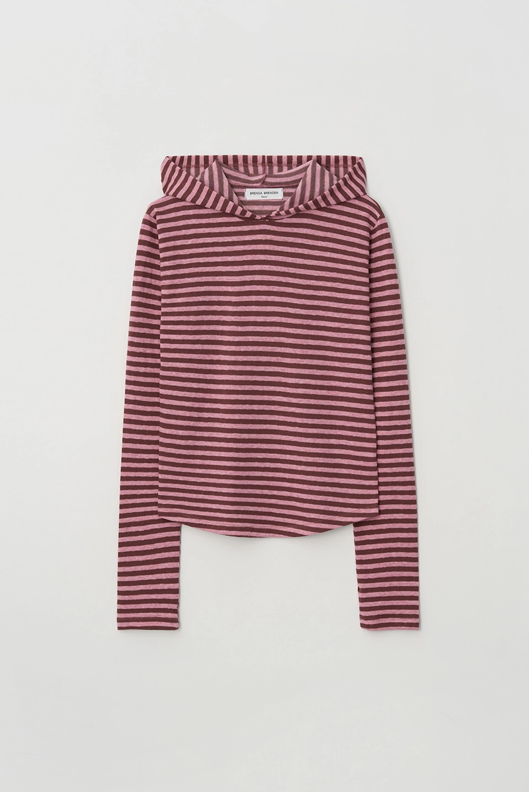 브렌다 브렌든 love stripe hoodie - pink 상품 이미지 2