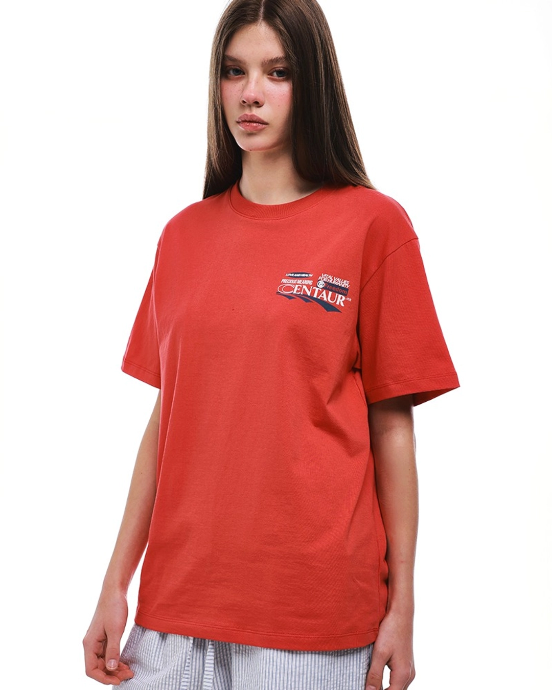 센토르 CENTAUR FREEDOM T-SHIRT_RED 상품 이미지 1