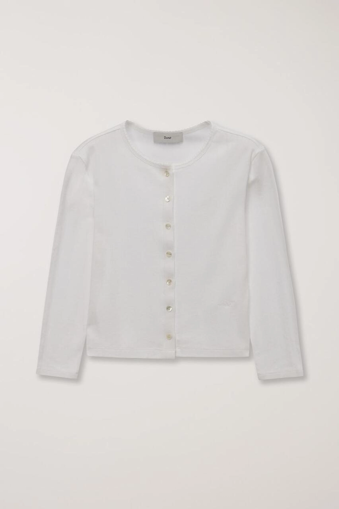 던스트 POINTELLE CREWNECK CARDIGAN WHITE 상품 이미지 1