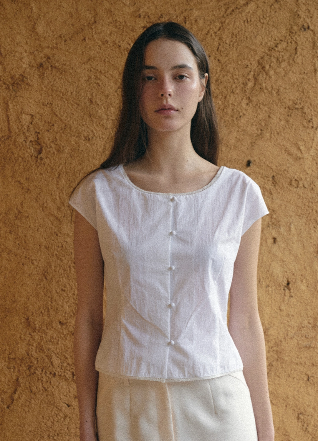 안젤로비안코 Odello Cap Sleeve Blouse 상품 이미지 2
