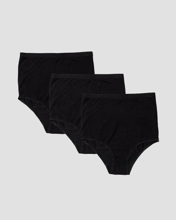 Pack - 3 Highwaist Bell Pants (Black / black)