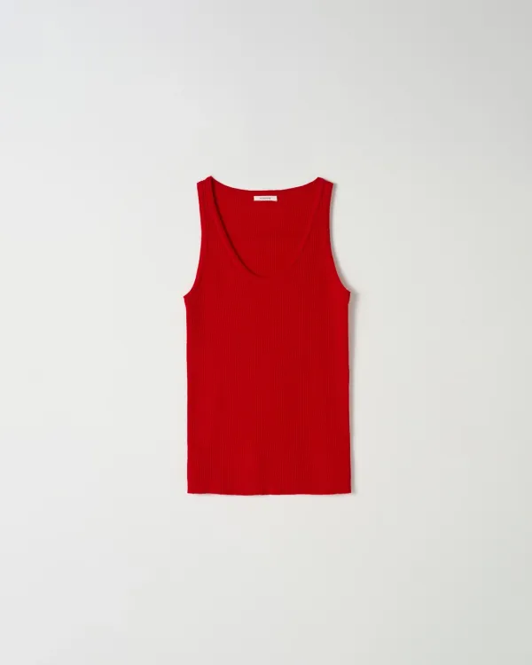 Ribbed Sleeveless [RED]