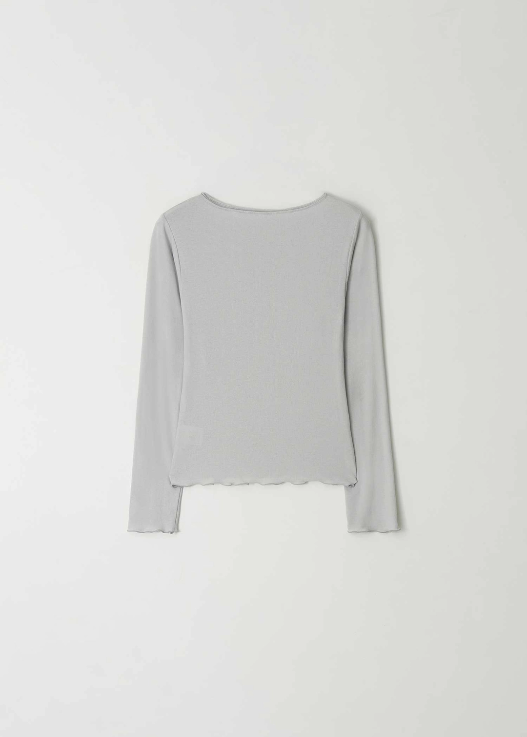 더라이 [2차] Boat-neck Long Sleeve T-shirt(Grey) 상품 이미지 1