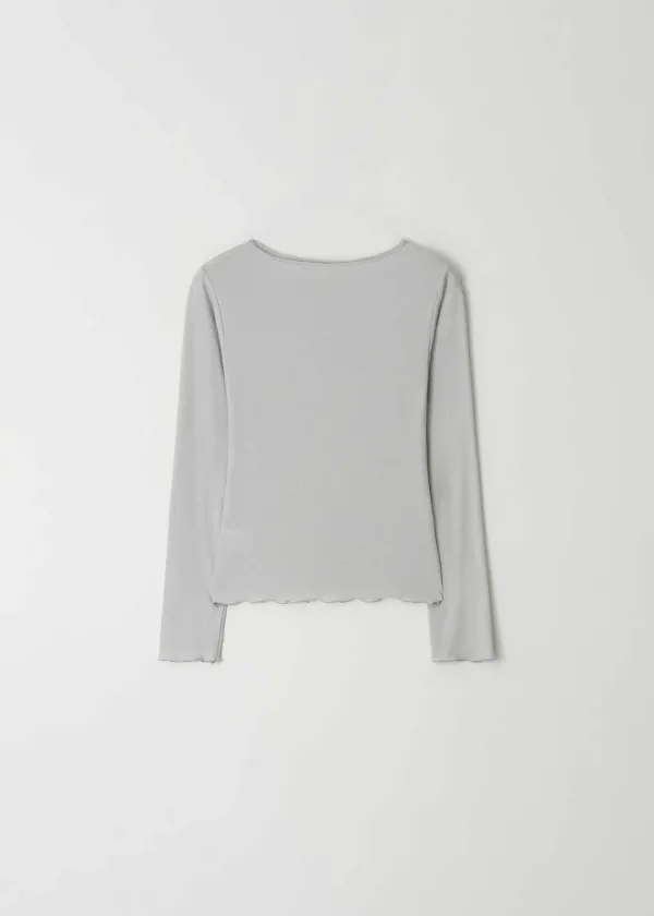 [2차] Boat-neck Long Sleeve T-shirt(Grey)