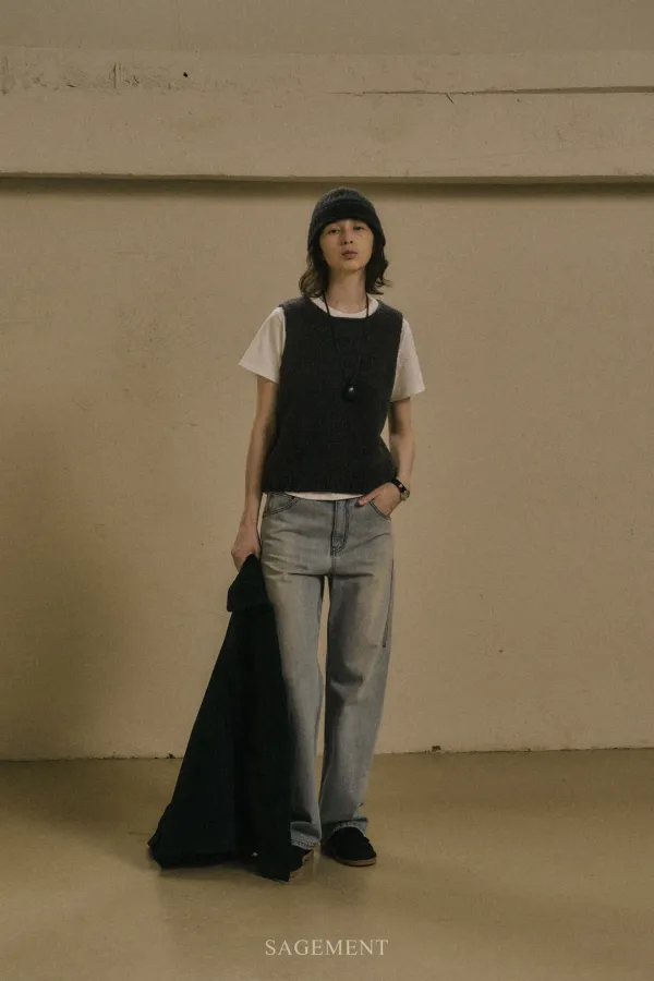 LUMEN LOW-RISE WASHED DENIM PANTS_LIGHT BLUE