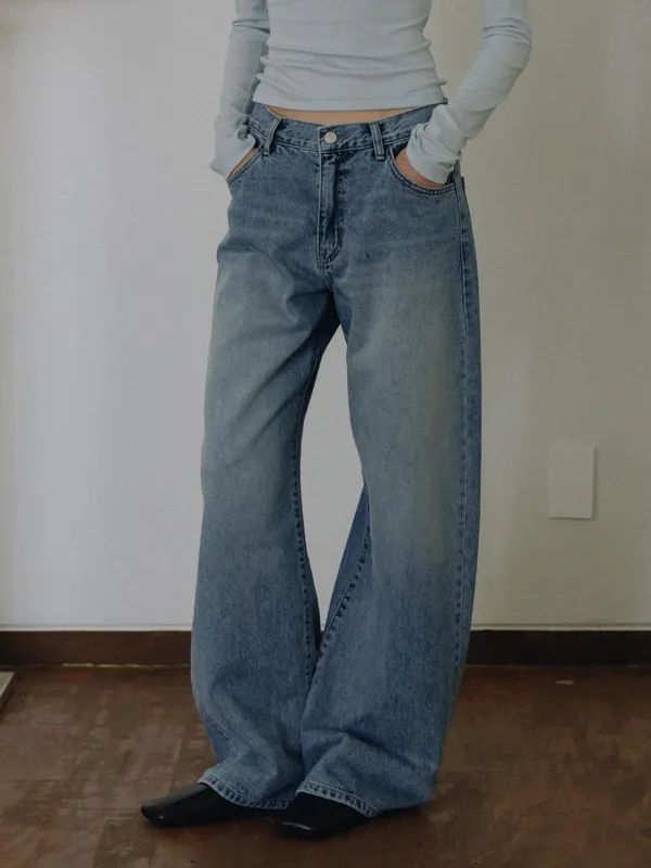 FL04-Heart Pocket Denim Pants(Long/Short)