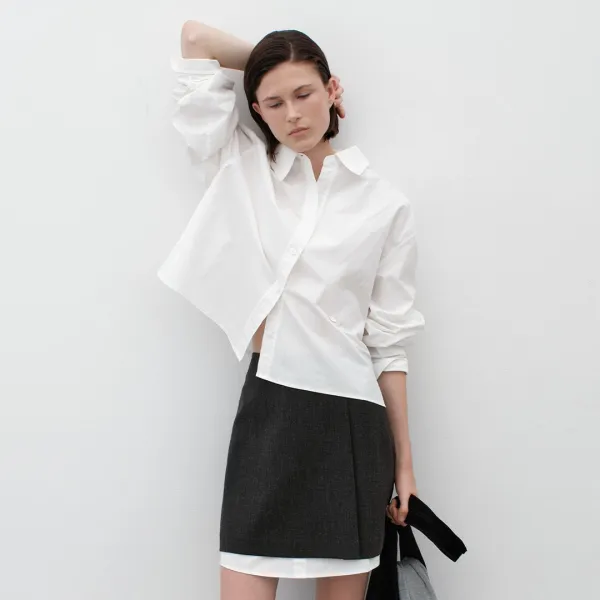 (SK-5041)MOA SHIRT LAYERED MINI SKIRT
